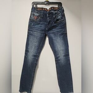 Rock Revival Dark Blue Straight Jean